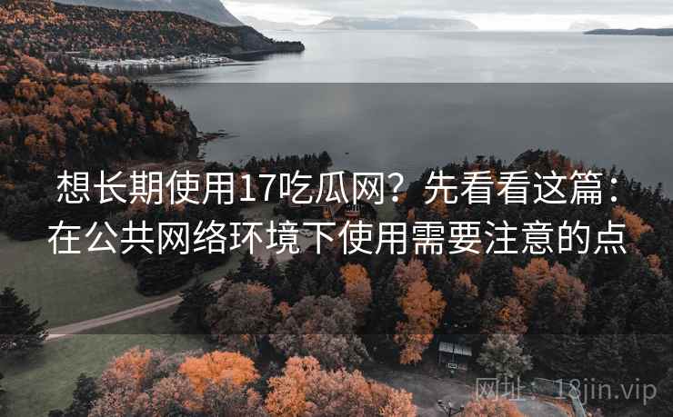想长期使用17吃瓜网？先看看这篇：在公共网络环境下使用需要注意的点