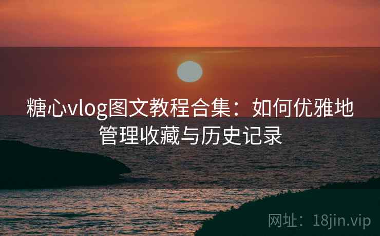 糖心vlog图文教程合集：如何优雅地管理收藏与历史记录