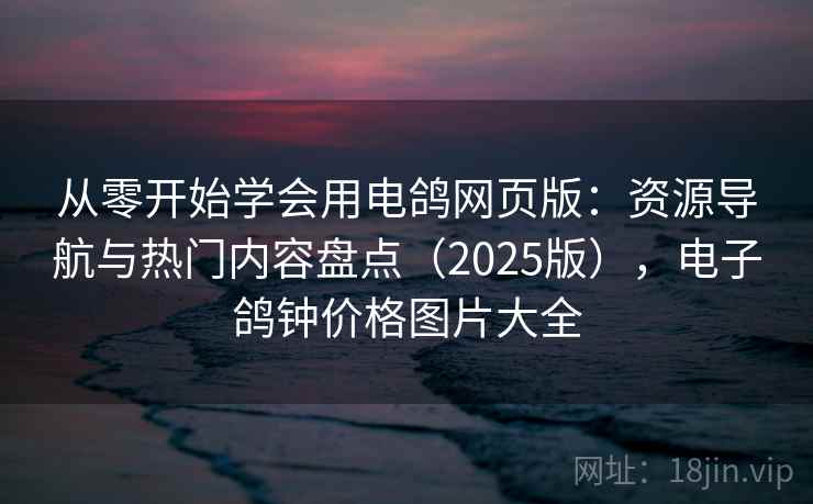 从零开始学会用电鸽网页版：资源导航与热门内容盘点（2025版），电子鸽钟价格图片大全