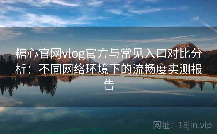 糖心官网vlog官方与常见入口对比分析：不同网络环境下的流畅度实测报告