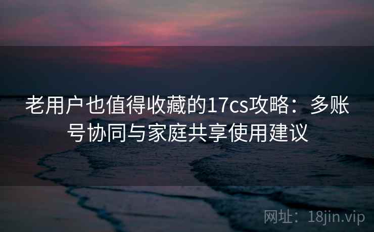 老用户也值得收藏的17cs攻略:多账号协同与家庭共享使用建议 老用户也值得收藏的17cs攻略:多账号协同与家庭共享使用建议