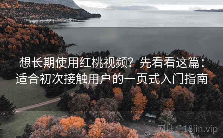 想长期使用红桃视频？先看看这篇：适合初次接触用户的一页式入门指南
