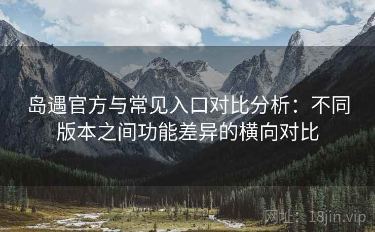 岛遇官方与常见入口对比分析：不同版本之间功能差异的横向对比
