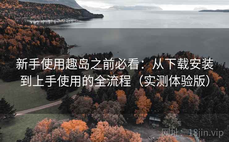 新手使用趣岛之前必看：从下载安装到上手使用的全流程（实测体验版）