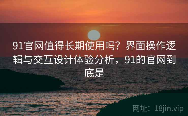 91官网值得长期使用吗？界面操作逻辑与交互设计体验分析，91的官网到底是